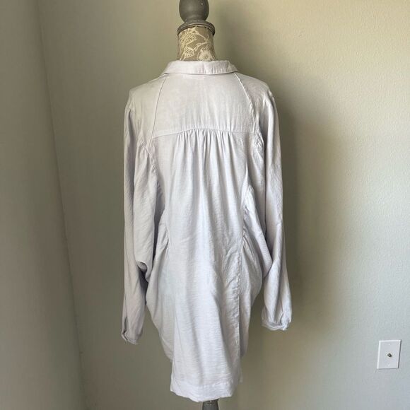 Free People Womens Fade Away Shirt Dress in Purple Ice - Picture 6 of 12